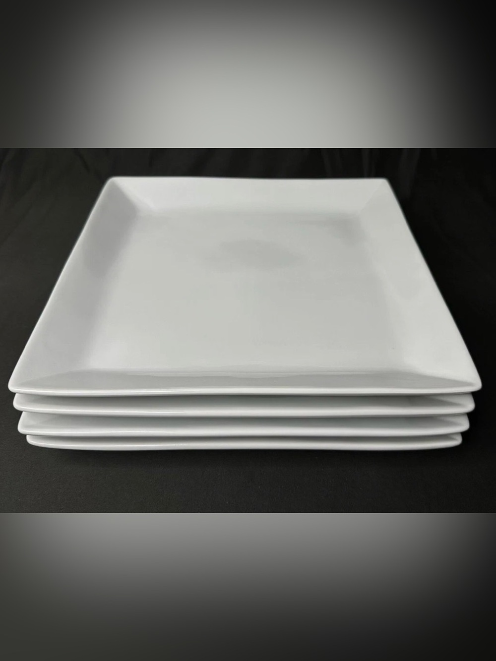 Pottery Barn Great White Square Dinner Plate - White 4 plates